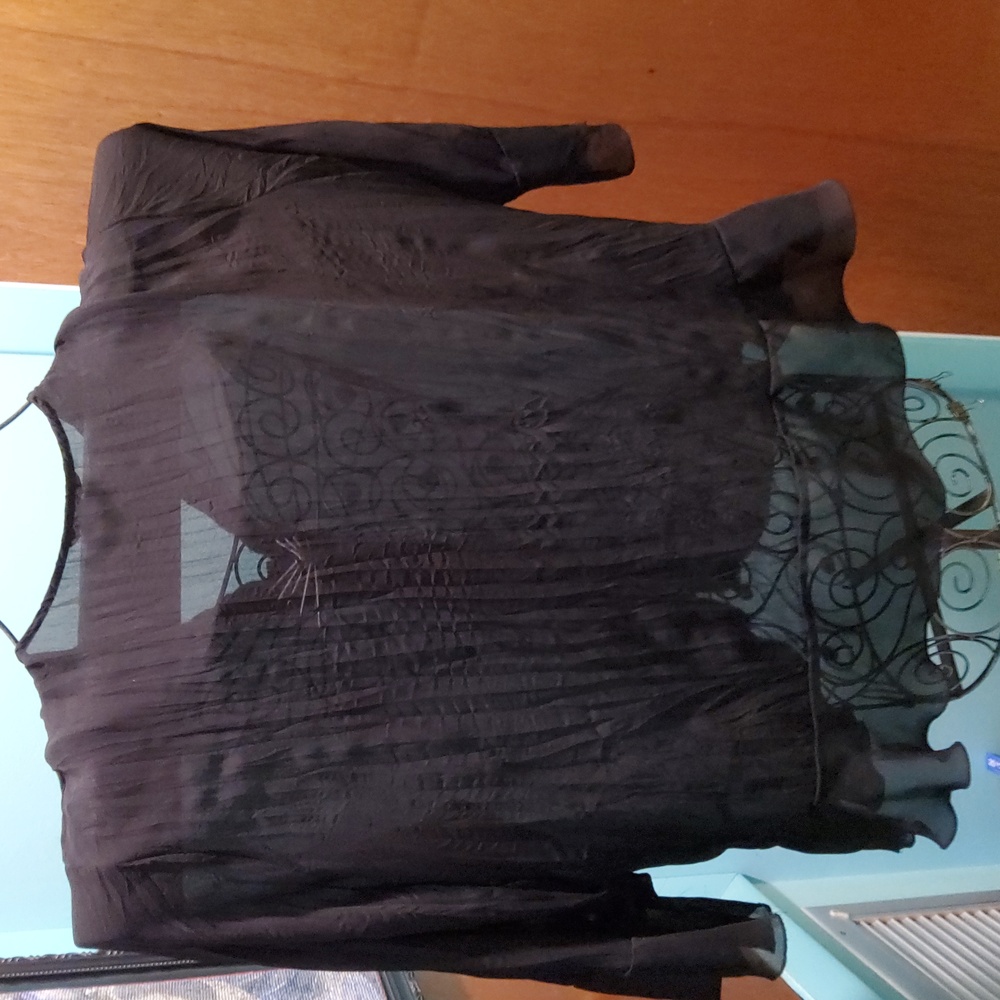 Sheer Ruffled  Cover Up - Picture 2 of 6